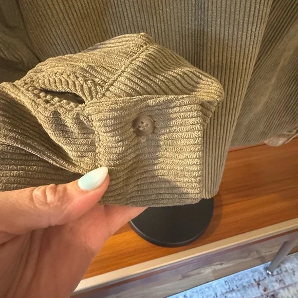 NWOT Blu Pepper Olive & Brown Plaid Corduroy Jacket - Picture 5 of 7